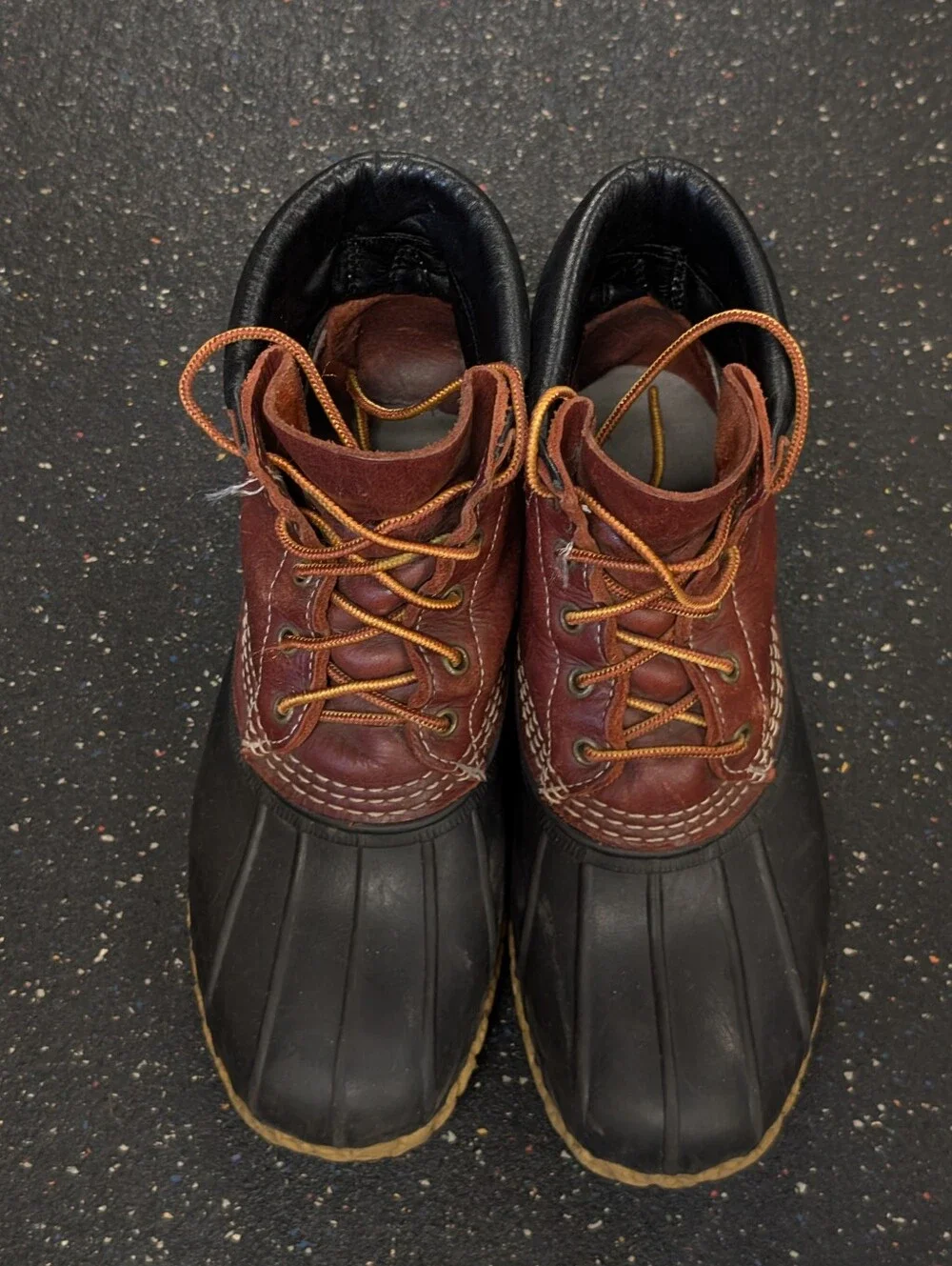Bean Boots by LL Bean Waterproof Duck Boots Shoes Mens Size 8 Brown Lace Up